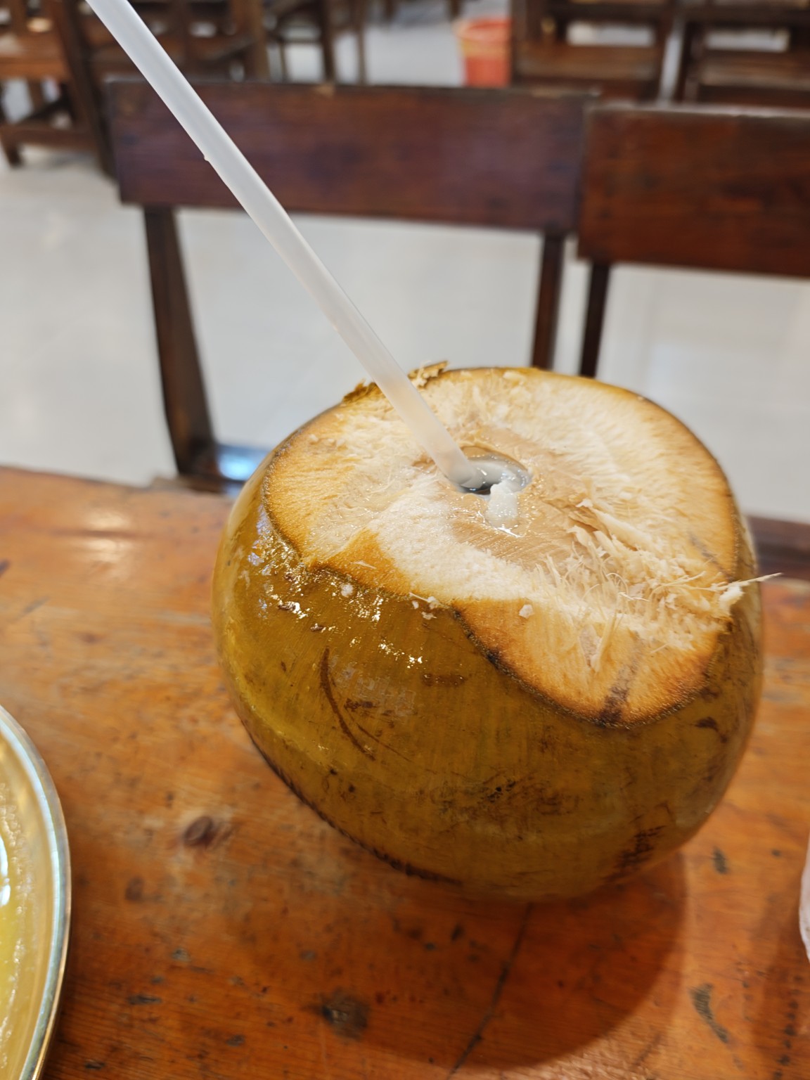 這餐搭配的椰子